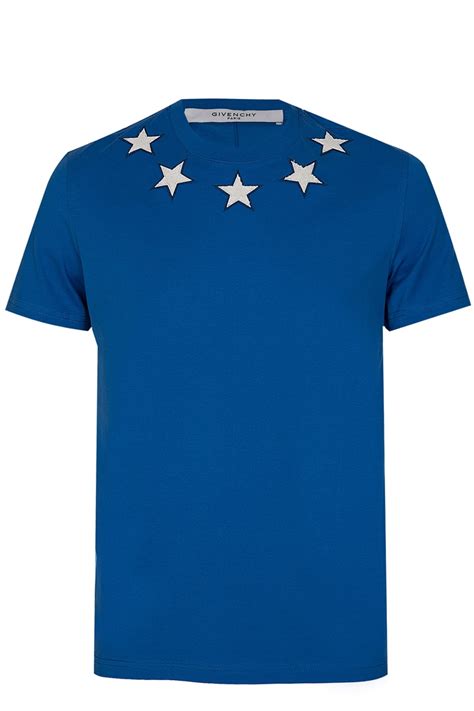 givenchy star shirt blue|Givenchy t shirt prices.